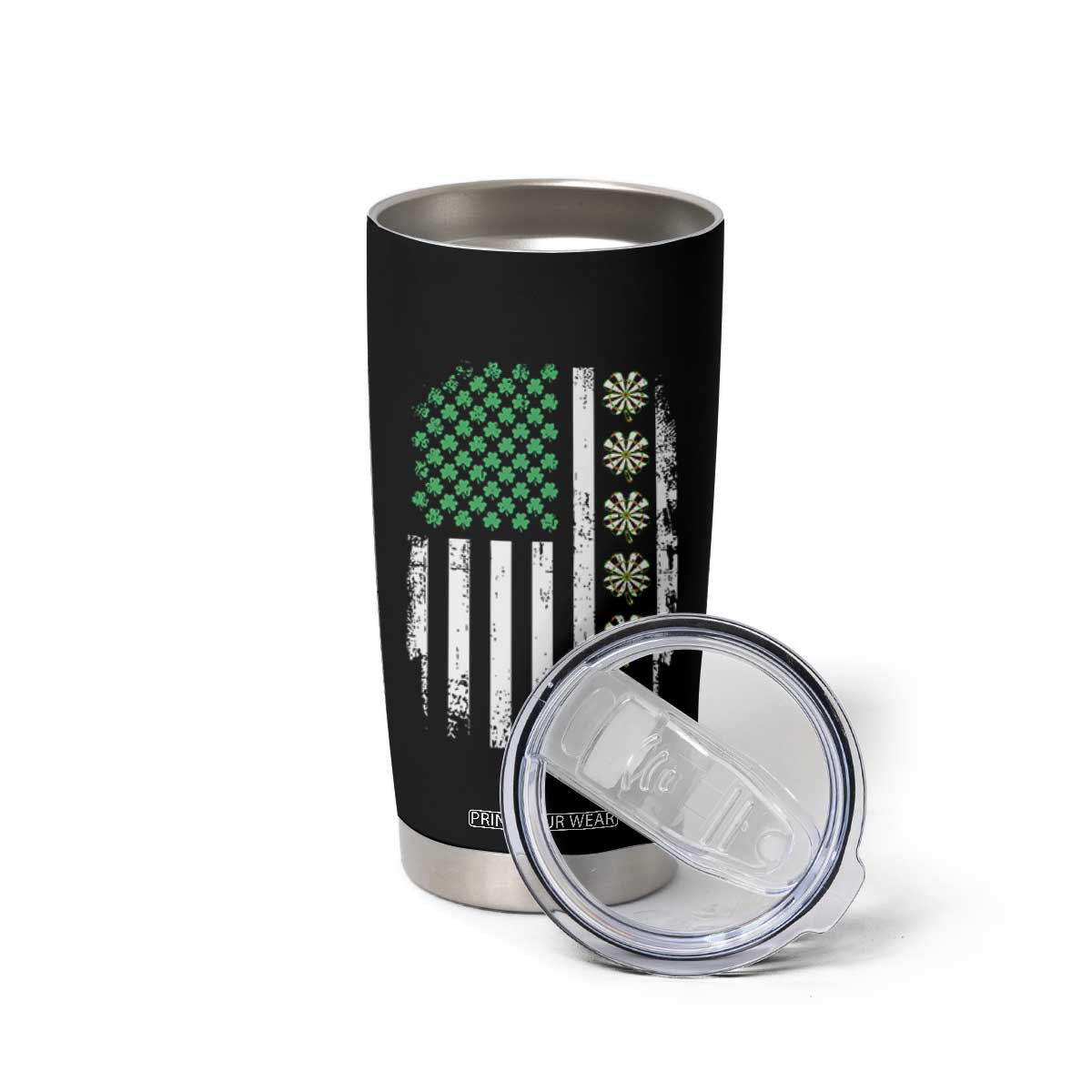 Vintage Shamrock Lucky Darts Tumbler Cup St Patricks Day Gift TS12 Print Your Wear