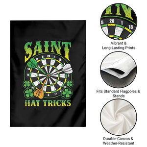 Funny Darts St Patricks Day Gift Garden Flag Saint Hat Tricks TS12 Print Your Wear