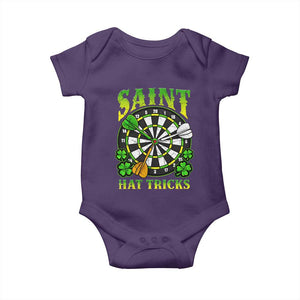 Funny Darts St Patricks Day Gift Baby Onesie Saint Hat Tricks TS12 Purple Print Your Wear