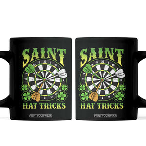 Funny Darts St Patricks Day Gift Coffee Mug Saint Hat Tricks TS12 Black Print Your Wear