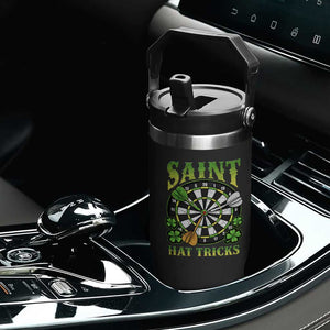 Funny Darts St Patricks Day Gift Flip Straw Tumbler Saint Hat Tricks TS12 Print Your Wear
