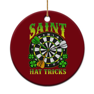 Funny Darts St Patricks Day Gift Ceramic Ornament Saint Hat Tricks TS12 1pc Red Print Your Wear