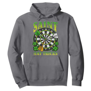 Funny Darts St Patricks Day Gift Hoodie Saint Hat Tricks TS12 Charcoal Print Your Wear