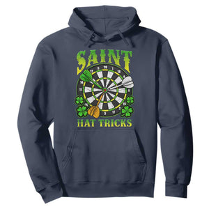 Funny Darts St Patricks Day Gift Hoodie Saint Hat Tricks TS12 Navy Print Your Wear