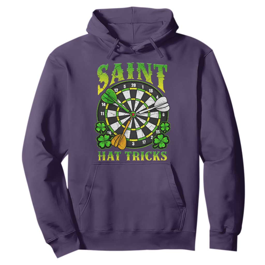 Funny Darts St Patricks Day Gift Hoodie Saint Hat Tricks TS12 Purple Print Your Wear