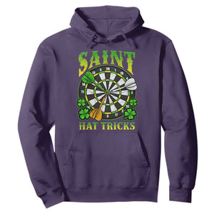 Funny Darts St Patricks Day Gift Hoodie Saint Hat Tricks TS12 Purple Print Your Wear