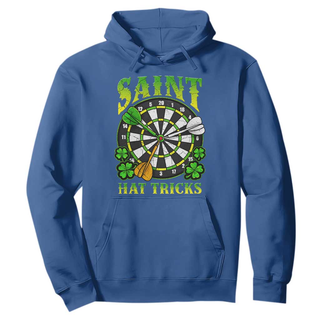 Funny Darts St Patricks Day Gift Hoodie Saint Hat Tricks TS12 Royal Blue Print Your Wear