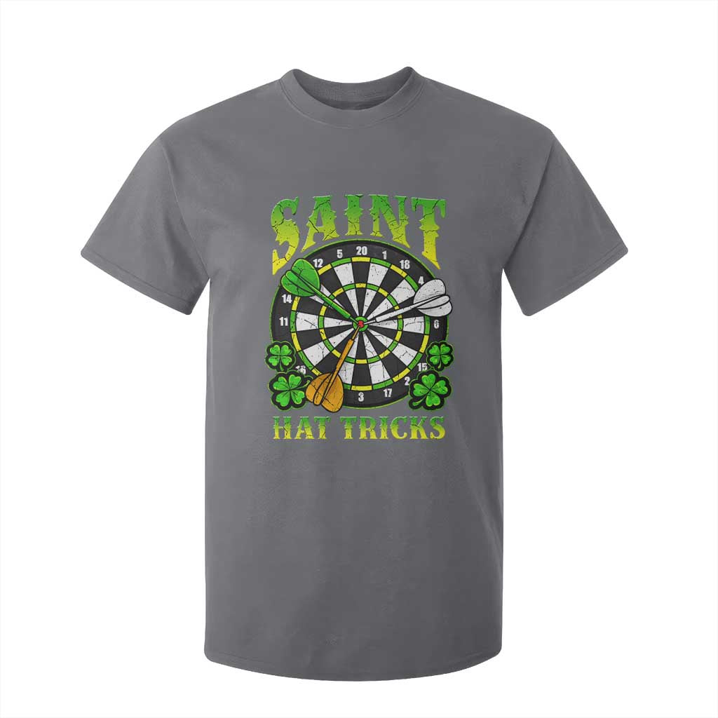 Funny Darts St Patricks Day Gift T Shirt For Kid Saint Hat Tricks TS12 Charcoal Print Your Wear