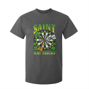 Funny Darts St Patricks Day Gift T Shirt For Kid Saint Hat Tricks TS12 Dark Heather Print Your Wear