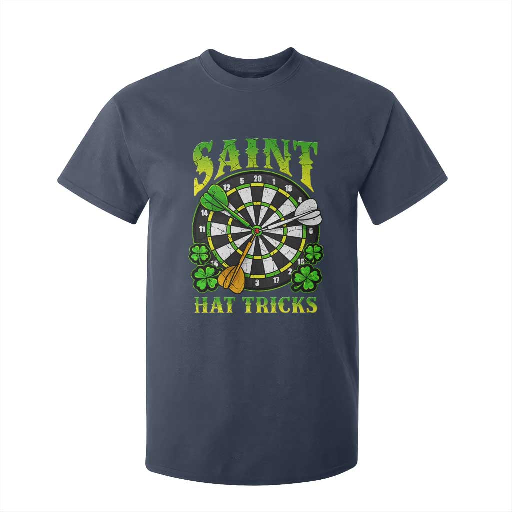 Funny Darts St Patricks Day Gift T Shirt For Kid Saint Hat Tricks TS12 Navy Print Your Wear