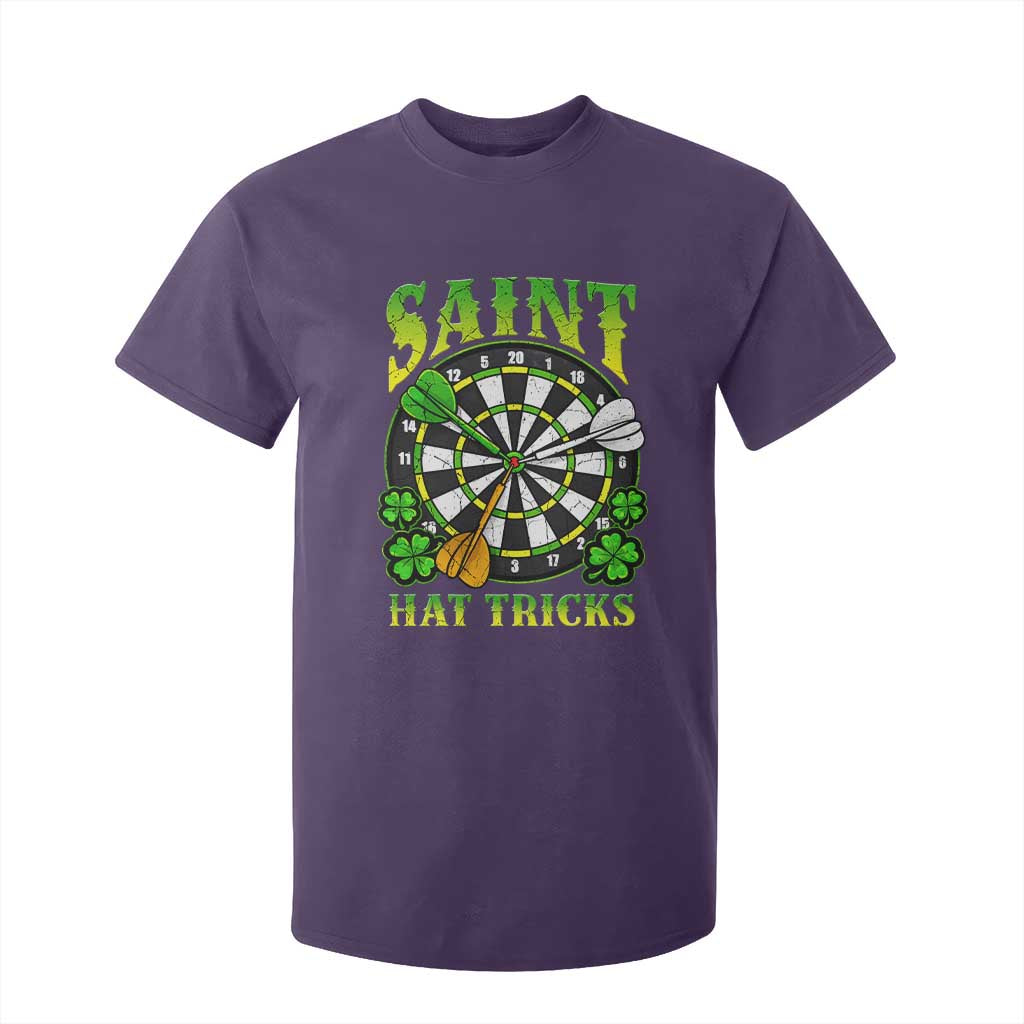 Funny Darts St Patricks Day Gift T Shirt For Kid Saint Hat Tricks TS12 Purple Print Your Wear