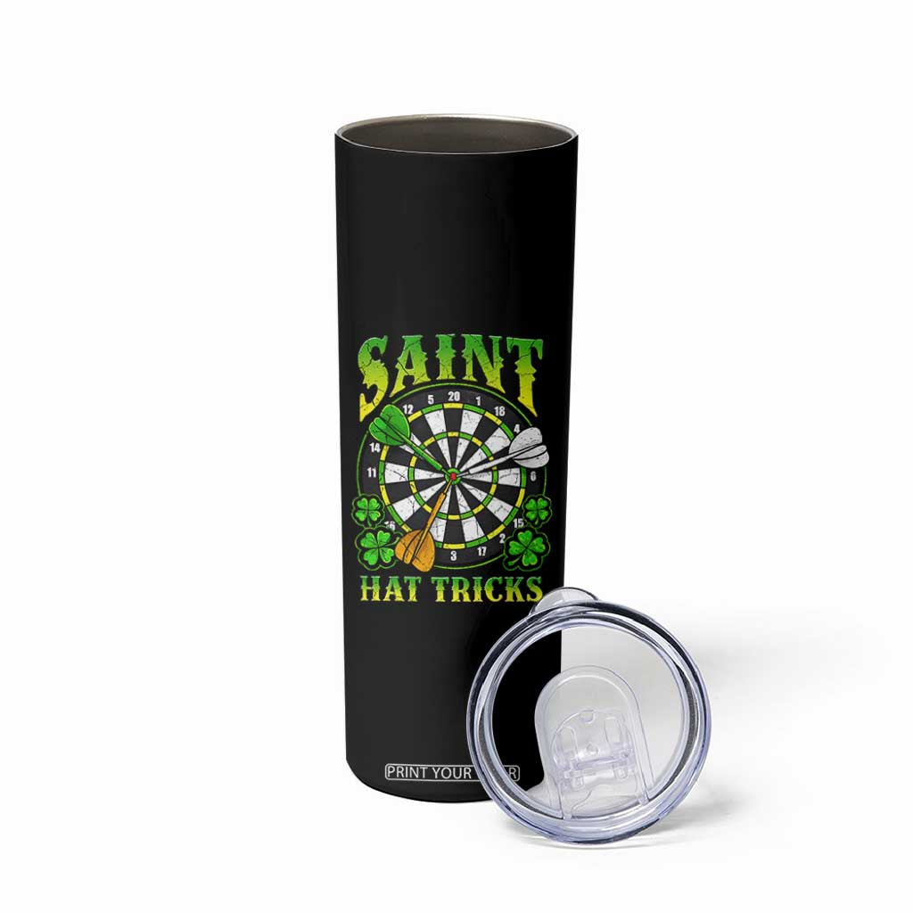 Funny Darts St Patricks Day Gift Skinny Tumbler Saint Hat Tricks TS12 Print Your Wear