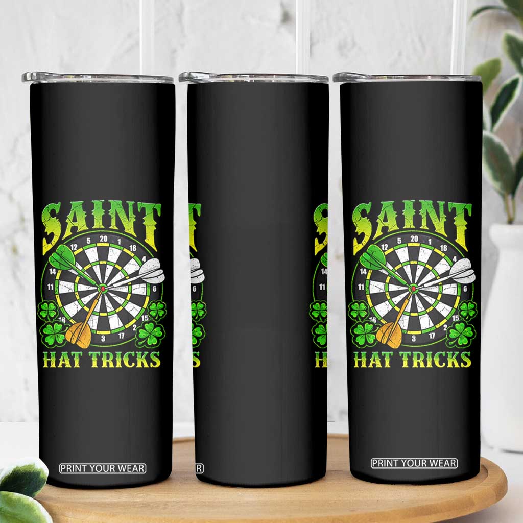 Funny Darts St Patricks Day Gift Skinny Tumbler Saint Hat Tricks TS12 Print Your Wear