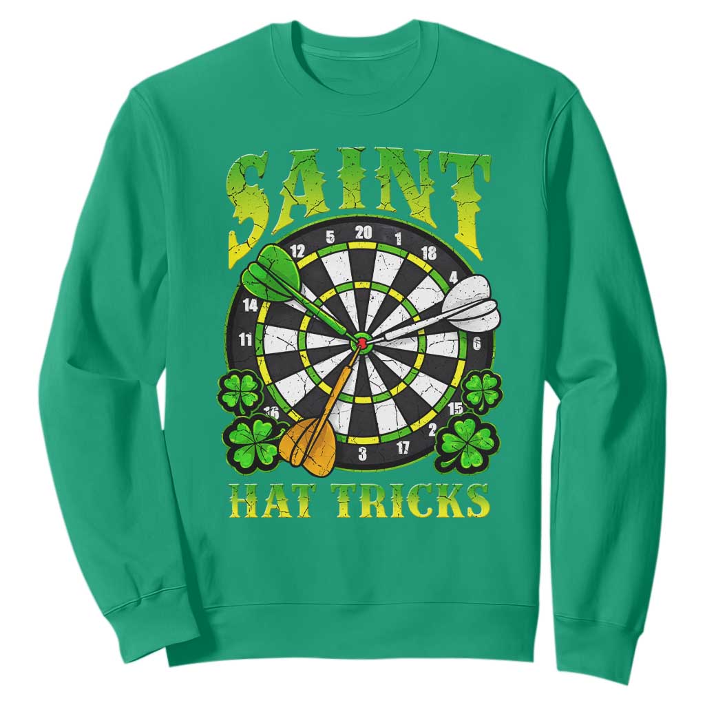 Funny Darts St Patricks Day Gift Sweatshirt Saint Hat Tricks TS12 Irish Green Print Your Wear