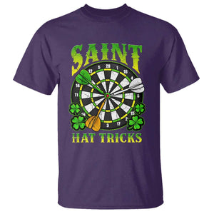 Funny Darts St Patricks Day Gift T Shirt Saint Hat Tricks TS12 Purple Print Your Wear