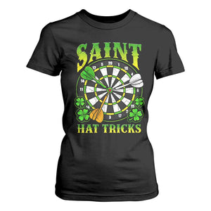 Funny Darts St Patricks Day Gift T Shirt For Women Saint Hat Tricks TS12 Black Print Your Wear