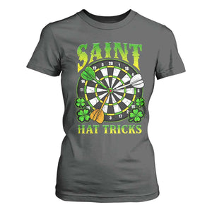 Funny Darts St Patricks Day Gift T Shirt For Women Saint Hat Tricks TS12 Dark Heather Print Your Wear