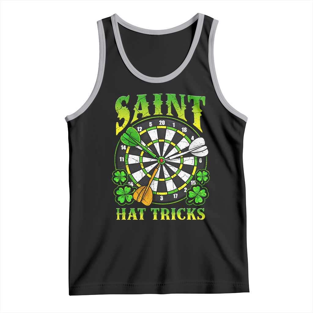 Funny Darts St Patricks Day Gift Tank Top Saint Hat Tricks TS12 Black Athletic Heather Print Your Wear