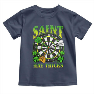 Funny Darts St Patricks Day Gift Toddler T Shirt Saint Hat Tricks TS12 Navy Print Your Wear