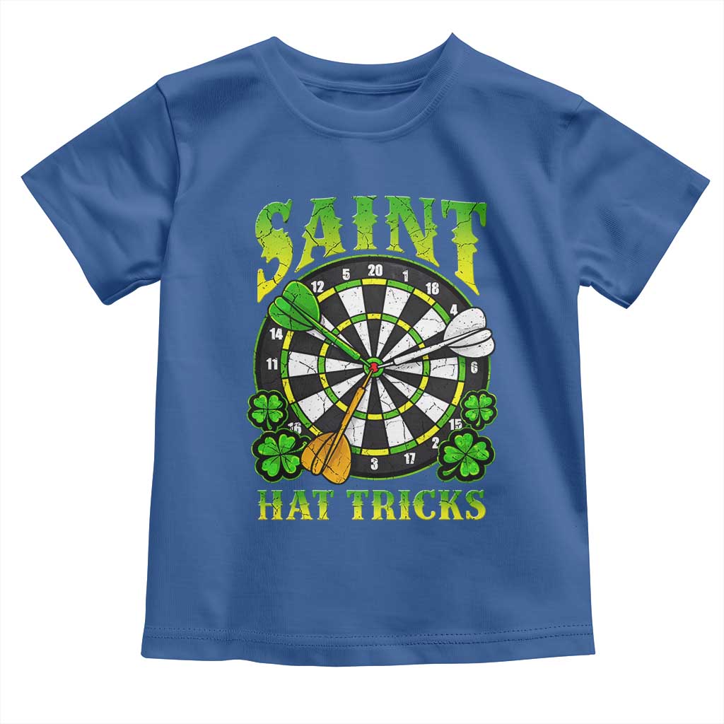 Funny Darts St Patricks Day Gift Toddler T Shirt Saint Hat Tricks TS12 Royal Blue Print Your Wear