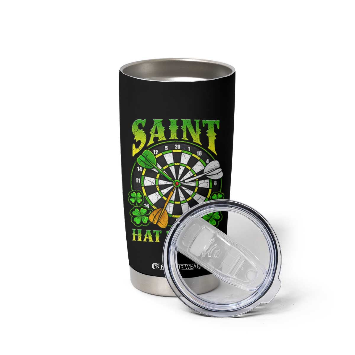 Funny Darts St Patricks Day Gift Tumbler Cup Saint Hat Tricks TS12 Print Your Wear