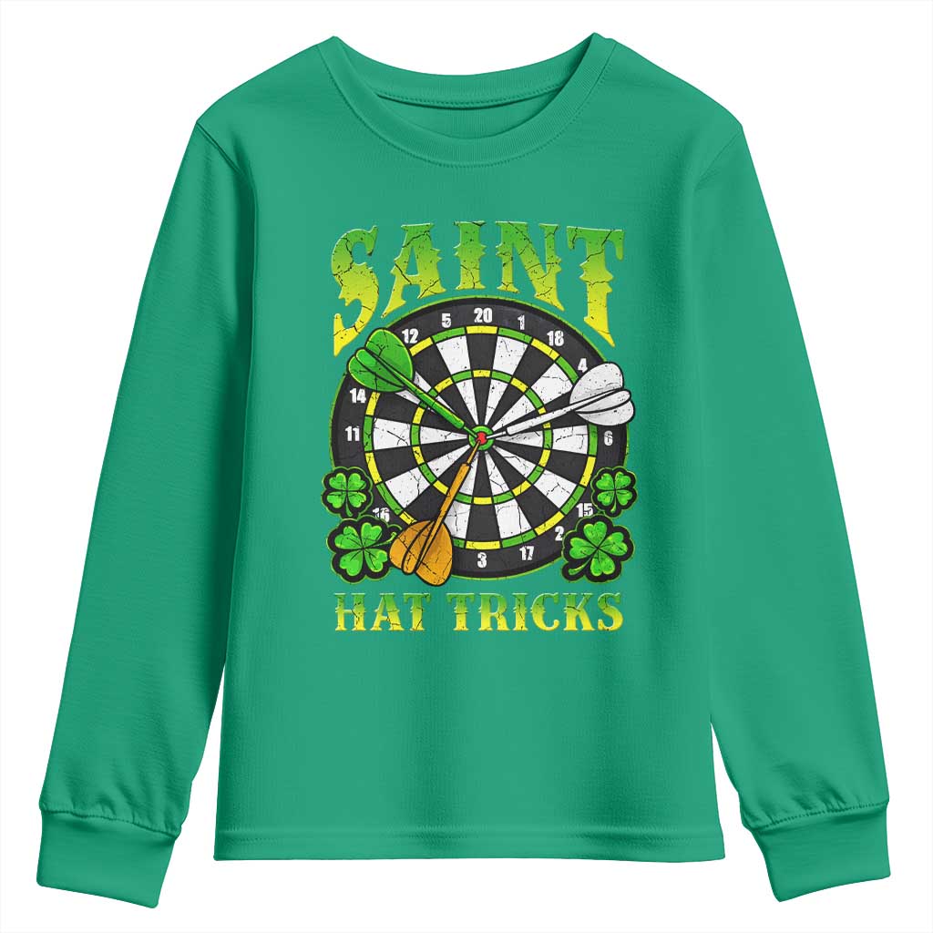Funny Darts St Patricks Day Gift Youth Sweatshirt Saint Hat Tricks TS12 Irish Green Print Your Wear