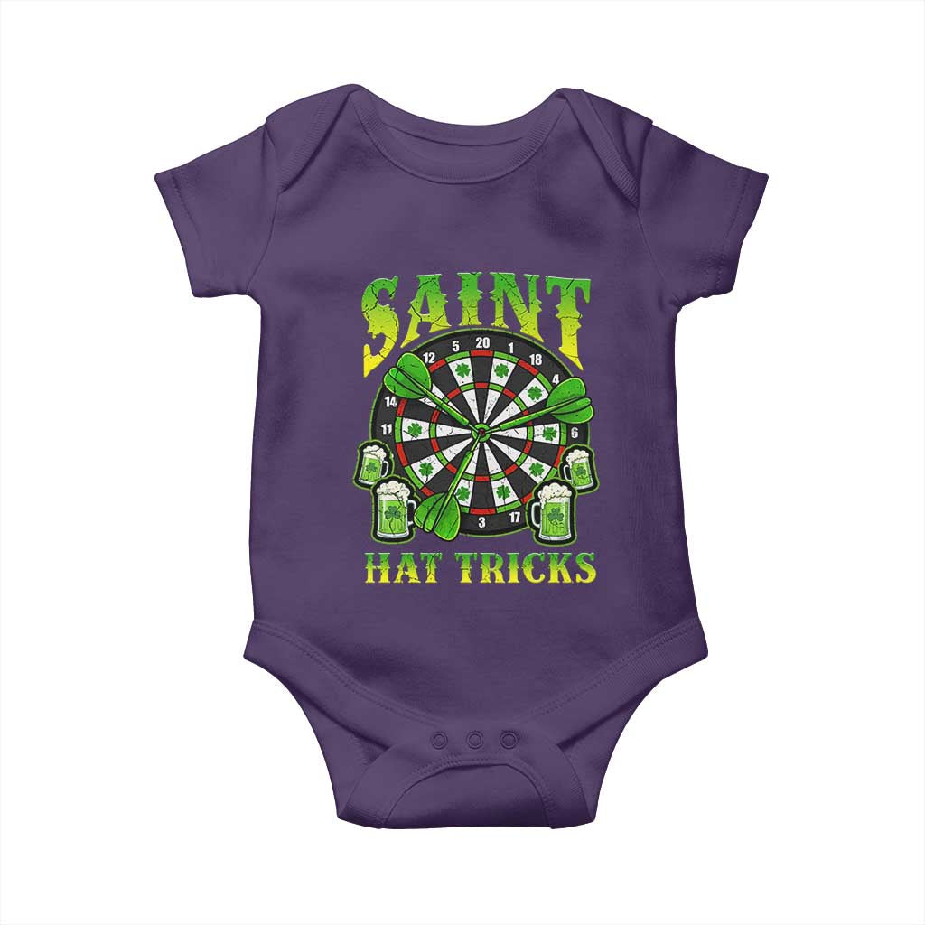 Saint Hat Tricks St Patricks Day Baby Onesie Darts Player Gift TS12 Purple Print Your Wear