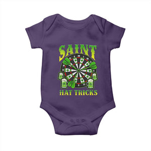 Saint Hat Tricks St Patricks Day Baby Onesie Darts Player Gift TS12 Purple Print Your Wear