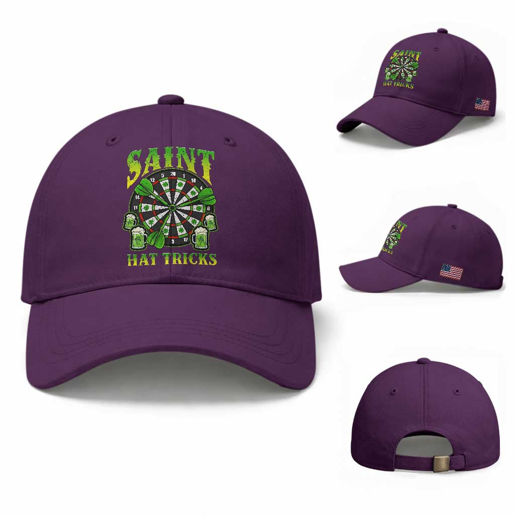 Saint Hat Tricks St Patricks Day Baseball Cap Darts Player Gift TS12 Baseball Cap Universal Fit Purple Print Your Wear