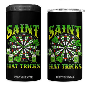 Saint Hat Tricks St Patricks Day 4 in 1 Can Cooler Tumbler Darts Player Gift TS12 One Size: 16 oz Black Print Your Wear