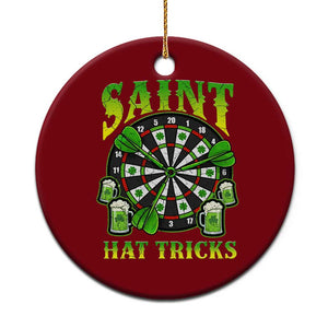 Saint Hat Tricks St Patricks Day Ceramic Ornament Darts Player Gift TS12 1pc Red Print Your Wear