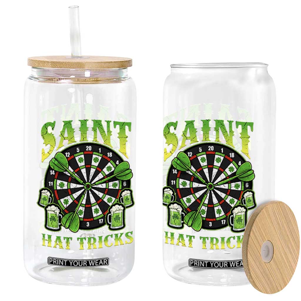 Saint Hat Tricks St Patricks Day Glass Can Darts Player Gift TS12 Print Your Wear