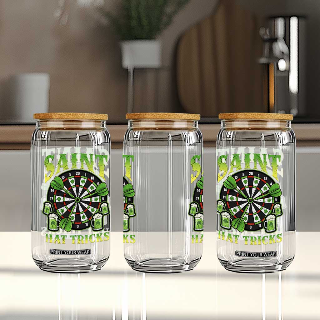 Saint Hat Tricks St Patricks Day Glass Can Darts Player Gift TS12 Print Your Wear