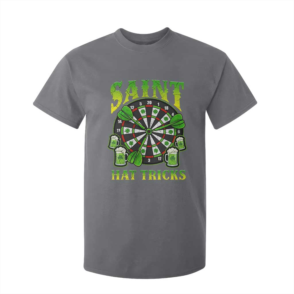 Saint Hat Tricks St Patricks Day T Shirt For Kid Darts Player Gift TS12 Charcoal Print Your Wear