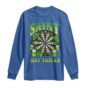 Saint Hat Tricks St Patricks Day Long Sleeve Shirt Darts Player Gift TS12 Royal Blue Print Your Wear