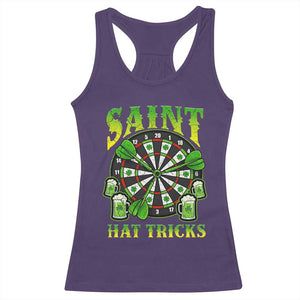 Saint Hat Tricks St Patricks Day Racerback Tank Top Darts Player Gift TS12 Purple Print Your Wear