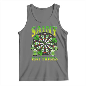 Saint Hat Tricks St Patricks Day Tank Top Darts Player Gift TS12 Black Heather Print Your Wear