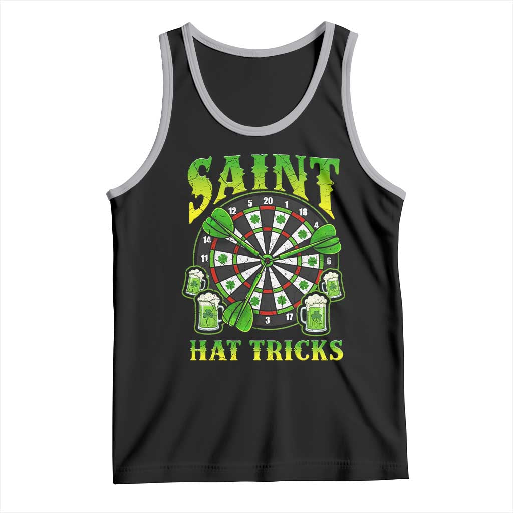 Saint Hat Tricks St Patricks Day Tank Top Darts Player Gift TS12 Black Athletic Heather Print Your Wear