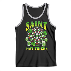 Saint Hat Tricks St Patricks Day Tank Top Darts Player Gift TS12 Black Athletic Heather Print Your Wear