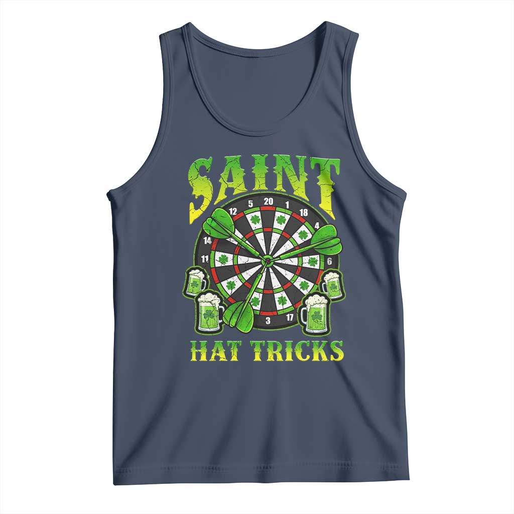 Saint Hat Tricks St Patricks Day Tank Top Darts Player Gift TS12 Navy Print Your Wear