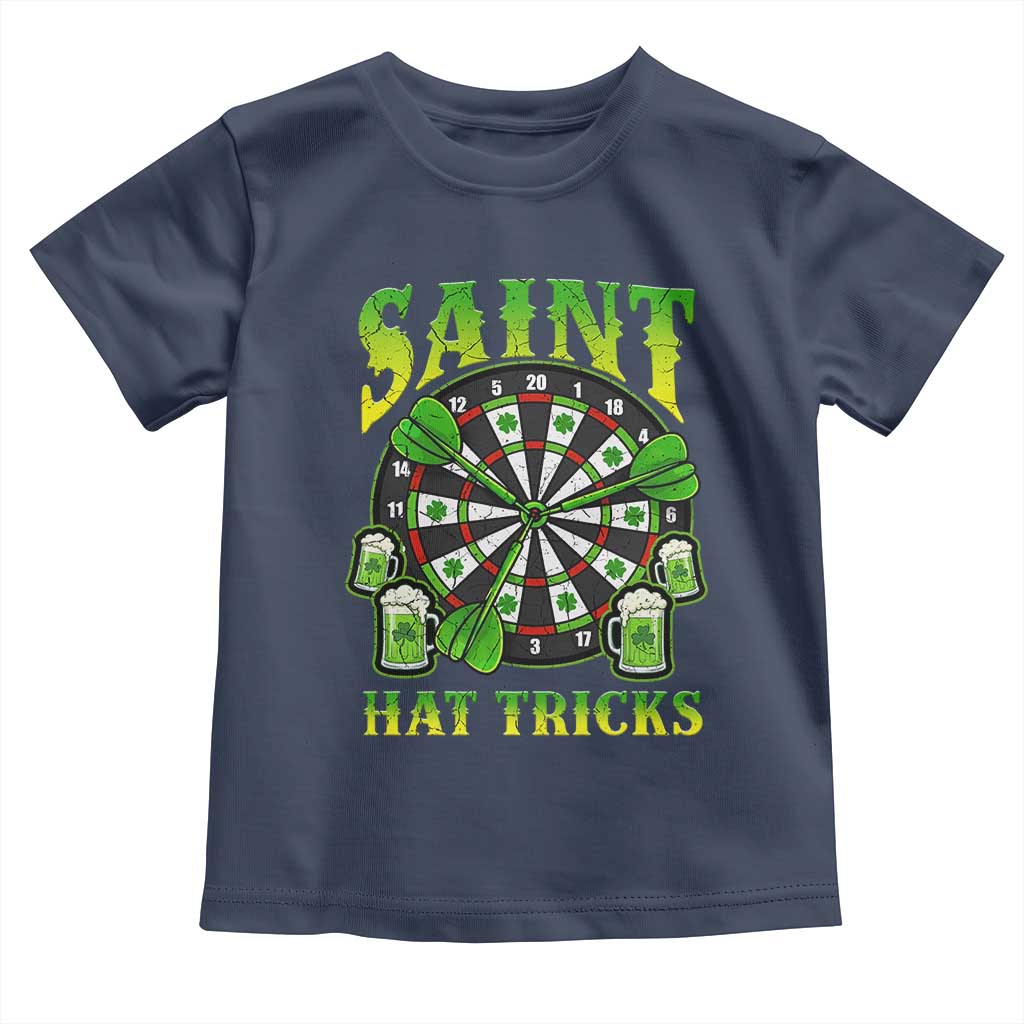 Saint Hat Tricks St Patricks Day Toddler T Shirt Darts Player Gift TS12 Navy Print Your Wear