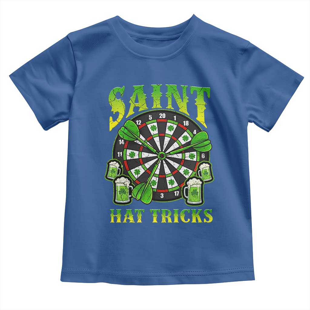 Saint Hat Tricks St Patricks Day Toddler T Shirt Darts Player Gift TS12 Royal Blue Print Your Wear