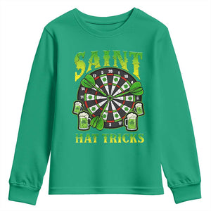 Saint Hat Tricks St Patricks Day Youth Sweatshirt Darts Player Gift TS12 Irish Green Print Your Wear