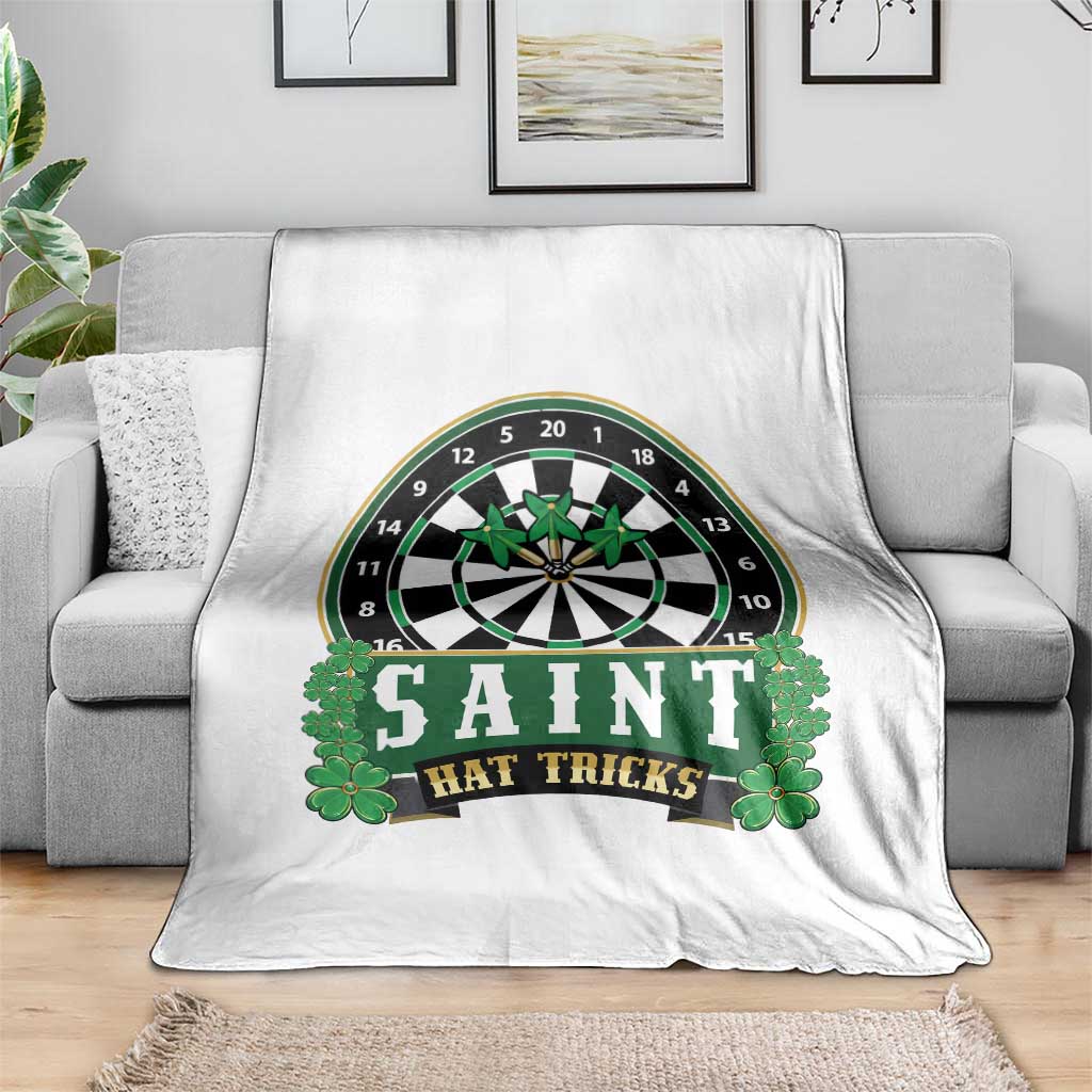 Saint Hat Tricks Throw Blanket St Patricks Day Dart Thrower Gift TS12 Print Your Wear