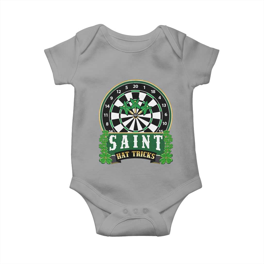 Saint Hat Tricks Baby Onesie St Patricks Day Dart Thrower Gift TS12 Sport Gray Print Your Wear