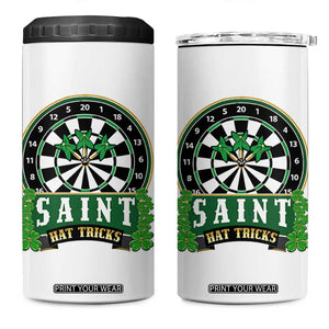 Saint Hat Tricks 4 in 1 Can Cooler Tumbler St Patricks Day Dart Thrower Gift TS12 One Size: 16 oz White Print Your Wear