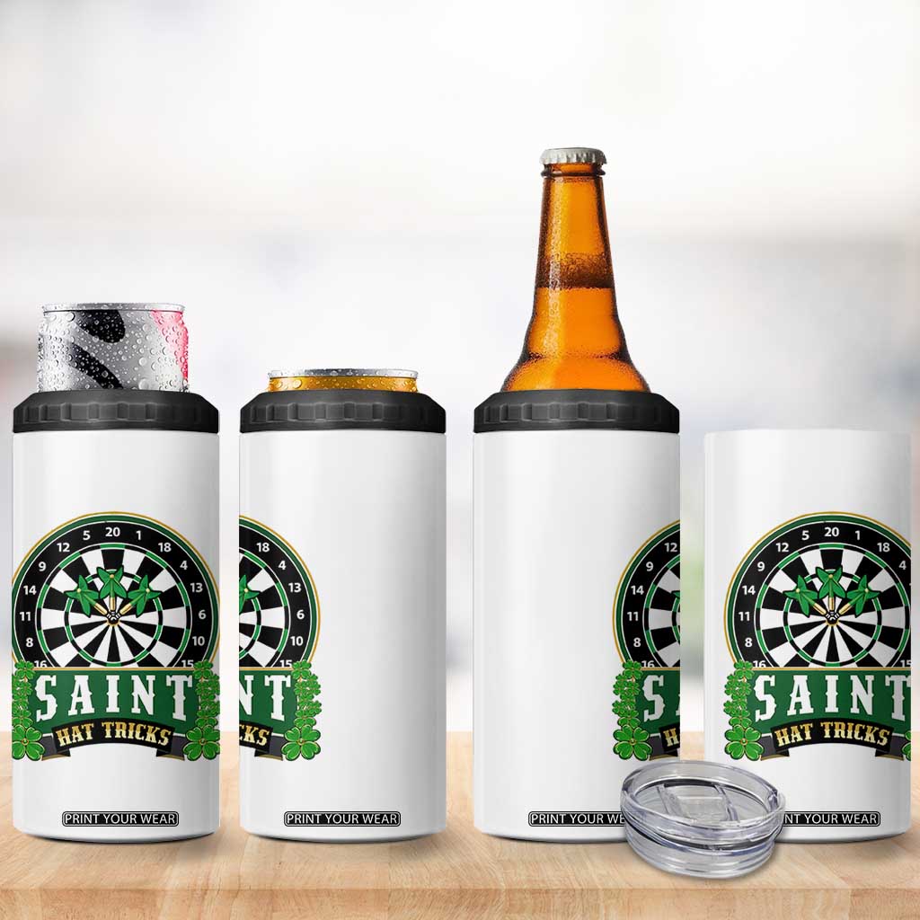 Saint Hat Tricks 4 in 1 Can Cooler Tumbler St Patricks Day Dart Thrower Gift TS12 Print Your Wear