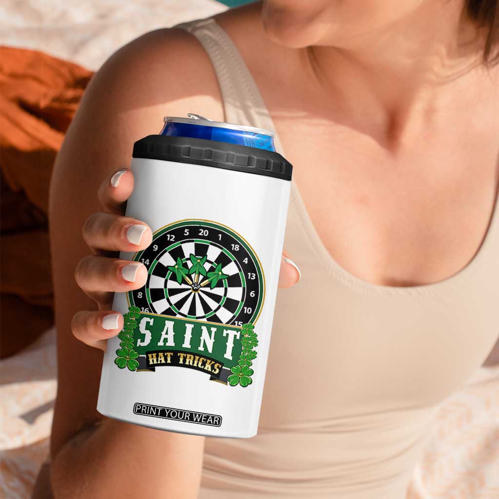 Saint Hat Tricks 4 in 1 Can Cooler Tumbler St Patricks Day Dart Thrower Gift TS12 Print Your Wear