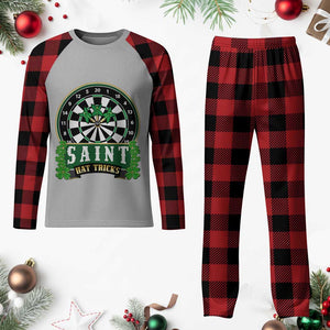 Saint Hat Tricks Plaid Pajama Set St Patricks Day Dart Thrower Gift TS12 Buffalo Plaid Print Your Wear
