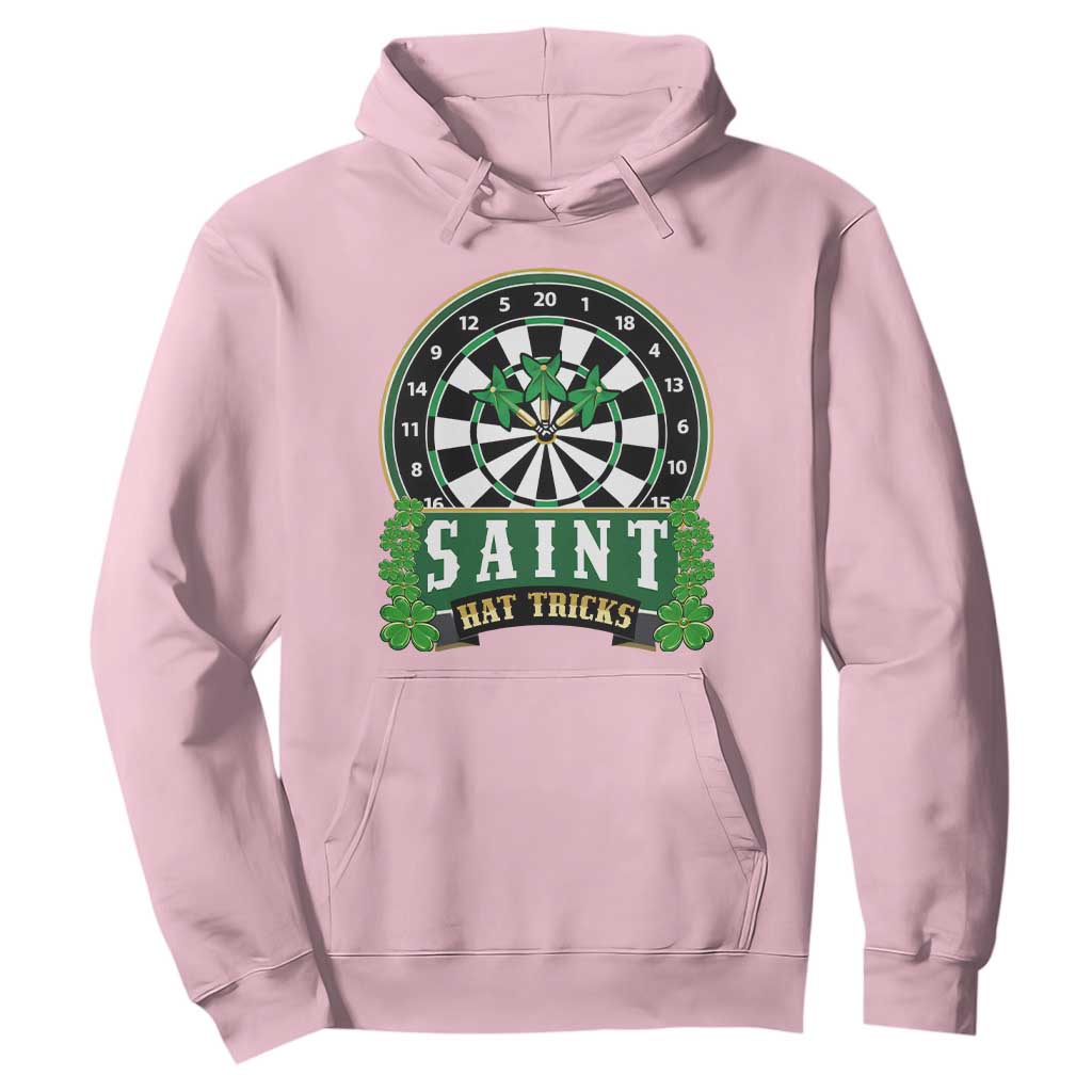 Saint Hat Tricks Hoodie St Patricks Day Dart Thrower Gift TS12 Light Pink Print Your Wear